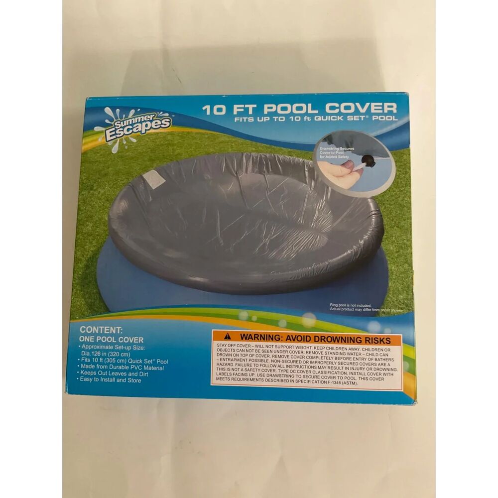 10 ft Gray Pool Cover